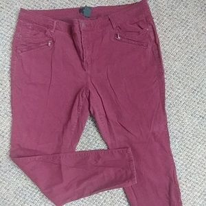 Burgandy jeans